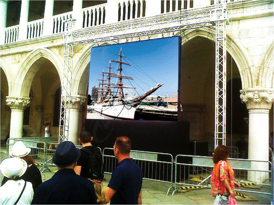 P6.67 large outdoor led display screens for concerts , led advertising board custom