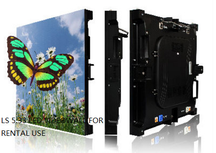 Advertising P5.33 576 x 576 mm Rental LED Display wall Fanless design